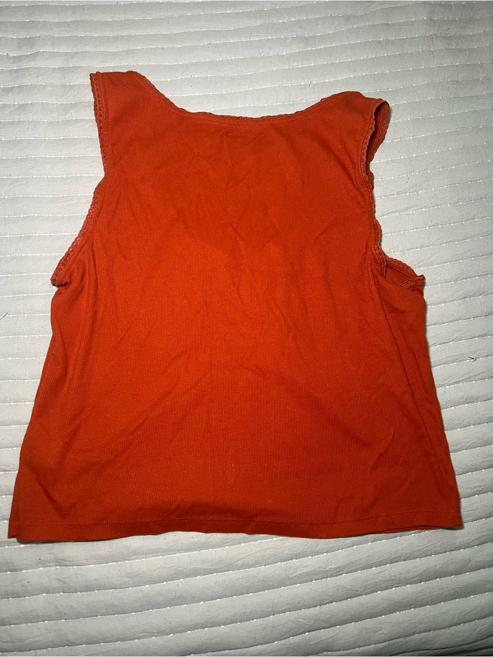 Old Navy Orange Scoop-Neck Ruched Tank - Picture 2 of 3